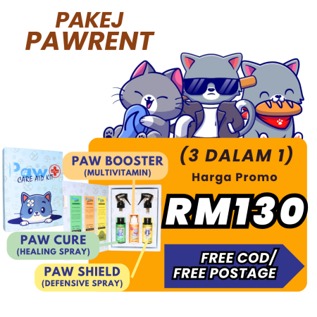 PAKEJ PAWRENT ( 1 PAW BOOSTER + 1 PAW CURE + 1 PAW SHIELD )